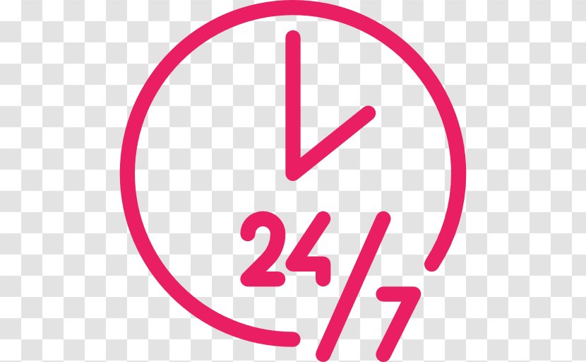 Clock 24/7 Service - 24hour Transparent PNG