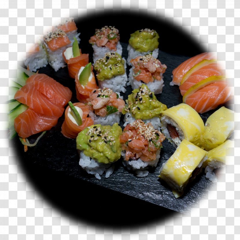 California Roll Sashimi Gimbap Smoked Salmon Vegetarian Cuisine - Japanese - Sushi Transparent PNG