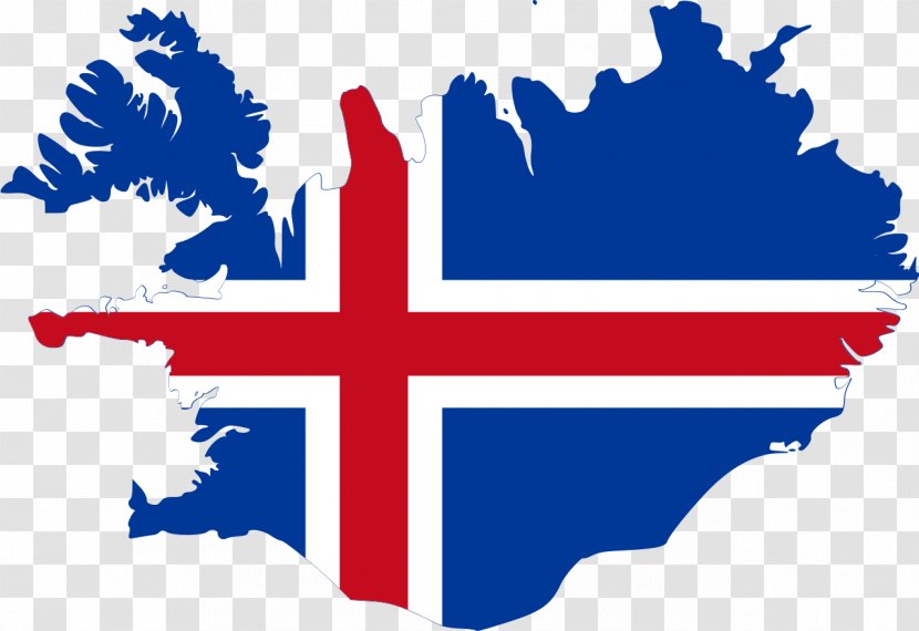 Flag Of Iceland Vector Map - France Transparent PNG