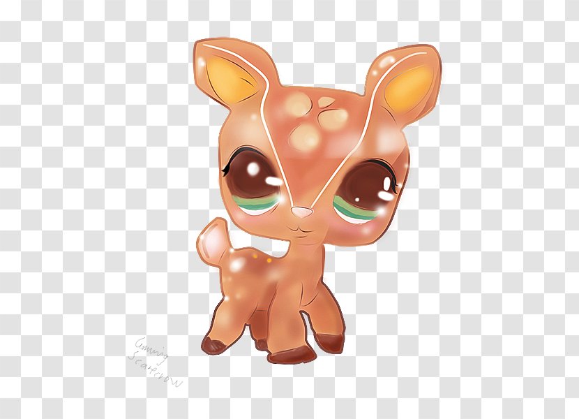 Drawing Digital Art Cat Clip - Cute Deer Transparent PNG