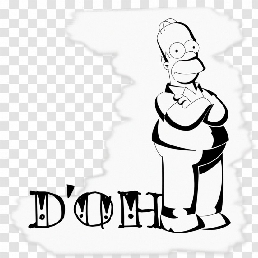 Homer Simpson Bart Stencil $pringfield D'oh! - Frame Transparent PNG