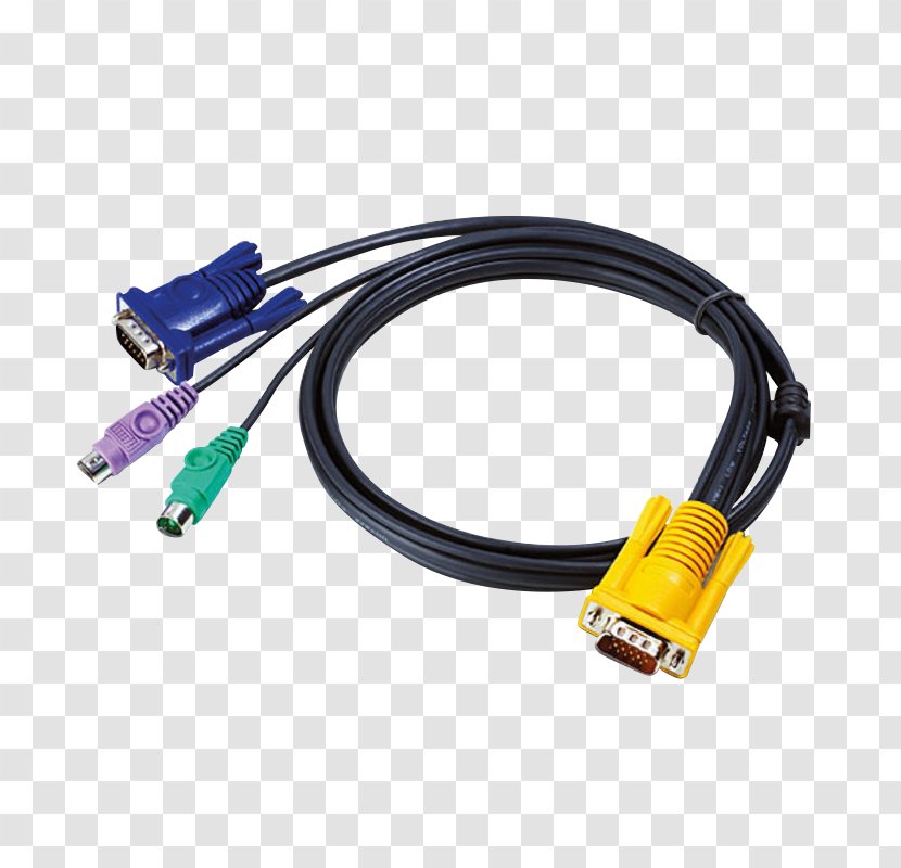 PlayStation 2 KVM Switches PS/2 Port VGA Connector Electrical Cable - Data Transfer - Computer Transparent PNG
