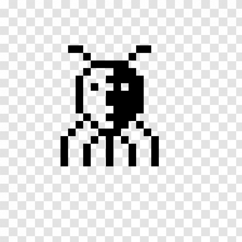 Bead Killer Frost DeadScape Pixel Art Game - White - Space Invaders Transparent PNG