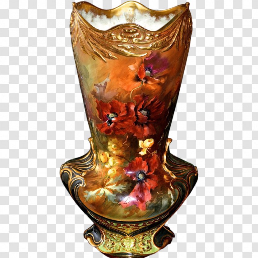 Vase Porcelain Poppy Bonn Pottery Transparent PNG