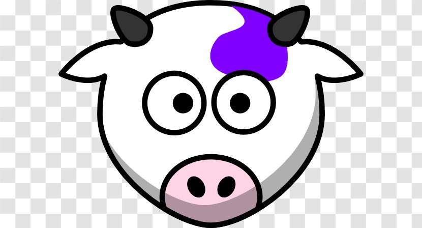 Holstein Friesian Cattle Cartoon Drawing Clip Art - Dairy - Purple Cow Cliparts Transparent PNG