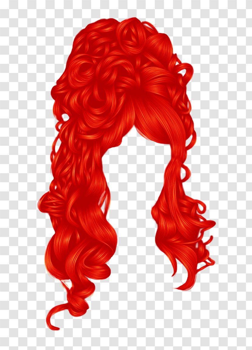 Red Hair Wig Hairstyle - Hairdressing Transparent PNG