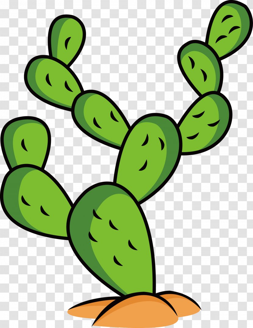 Cactaceae Cartoon Clip Art - Hand-painted Cactus Transparent PNG