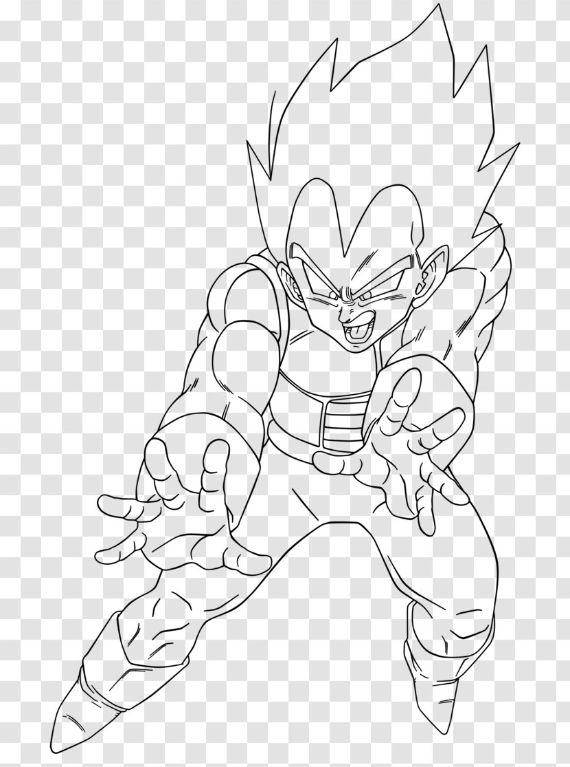 King Vegeta Line Art Goku Trunks Transparent PNG