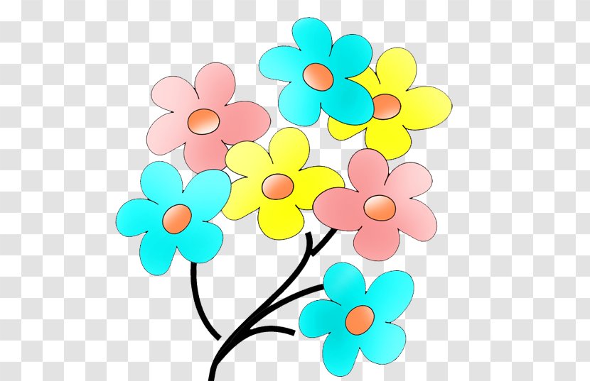 Flower Clip Art - Floral Design - Colorful Flowers Transparent Transparent PNG