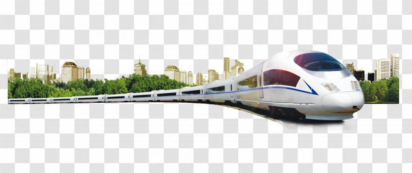 Xianu2013Chengdu High-speed Railway Guangyuan Train Rail Transport - Green City With Transparent PNG