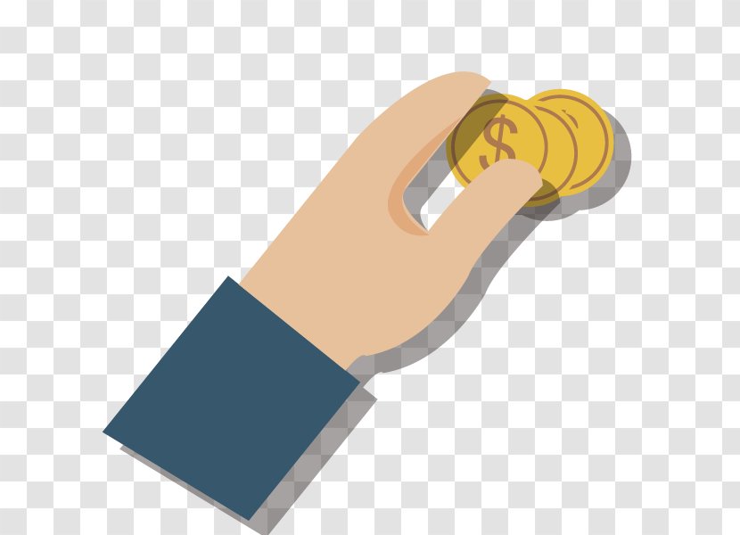 Coin Money Euclidean Vector Icon - Hand - Chips Transparent PNG