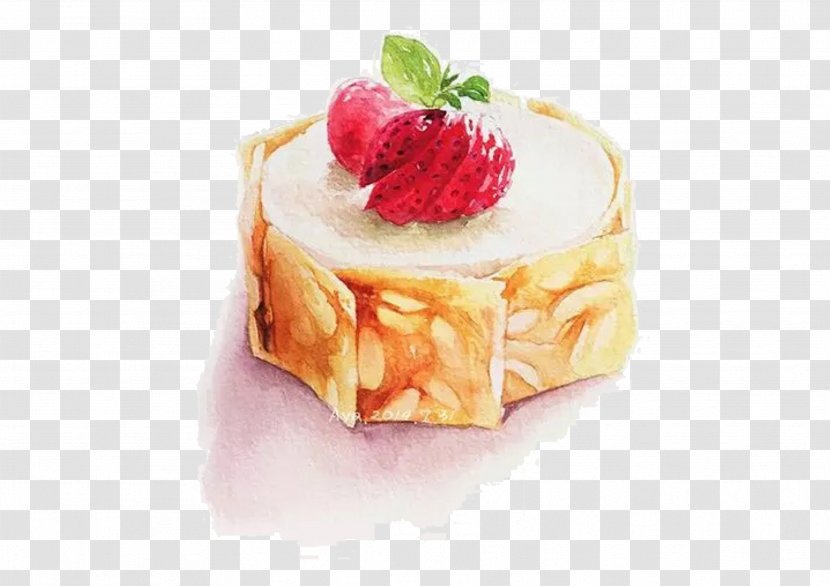 Profiterole Cheesecake Art Food Illustration - Hand-painted Cake Transparent PNG