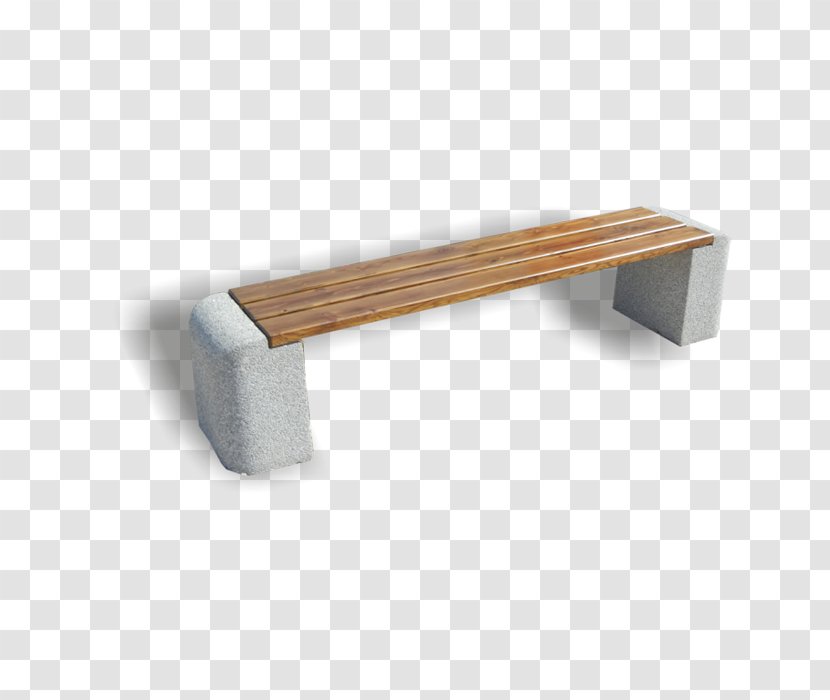 Bench Concrete Street Furniture Seat Wood - Ground Pavement Transparent PNG