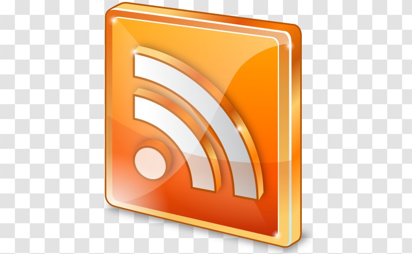 Social Media RSS Blog - Orange Transparent PNG