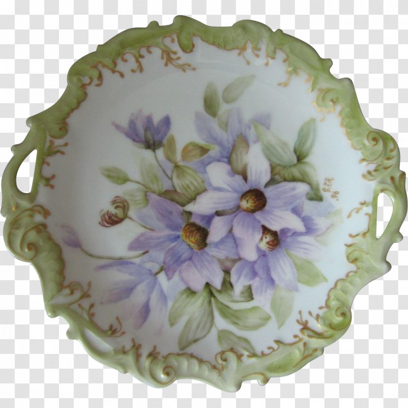 Plate Platter Porcelain Tableware Flower - Dinnerware Set - Hand-painted Cake Transparent PNG