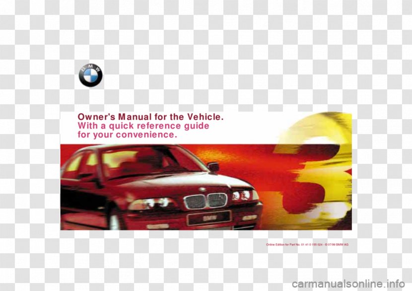 BMW 5 Series Owner's Manual Product Manuals Car - Model - Bmw E46 Transparent PNG