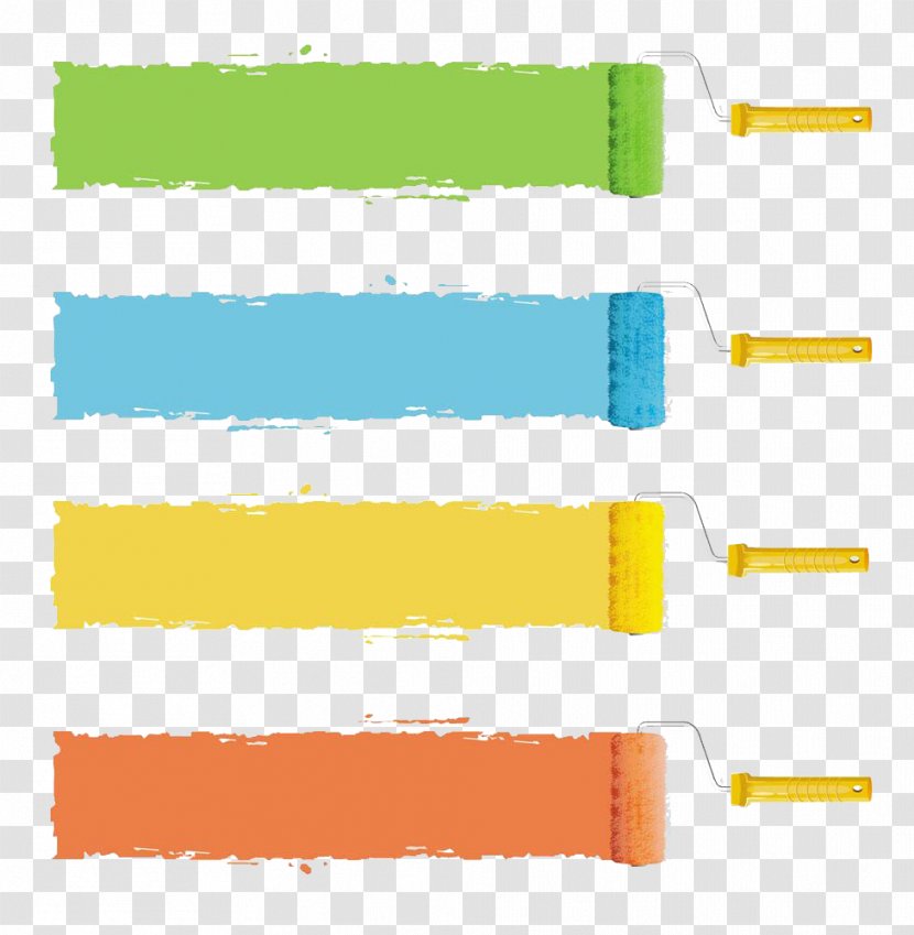 Brush Paint Rollers Painting - Oil Decoration Transparent PNG