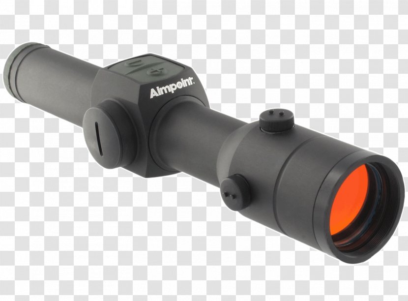 Red Dot Sight Aimpoint AB Hunting Telescopic Reflector - Silhouette - Sights Transparent PNG
