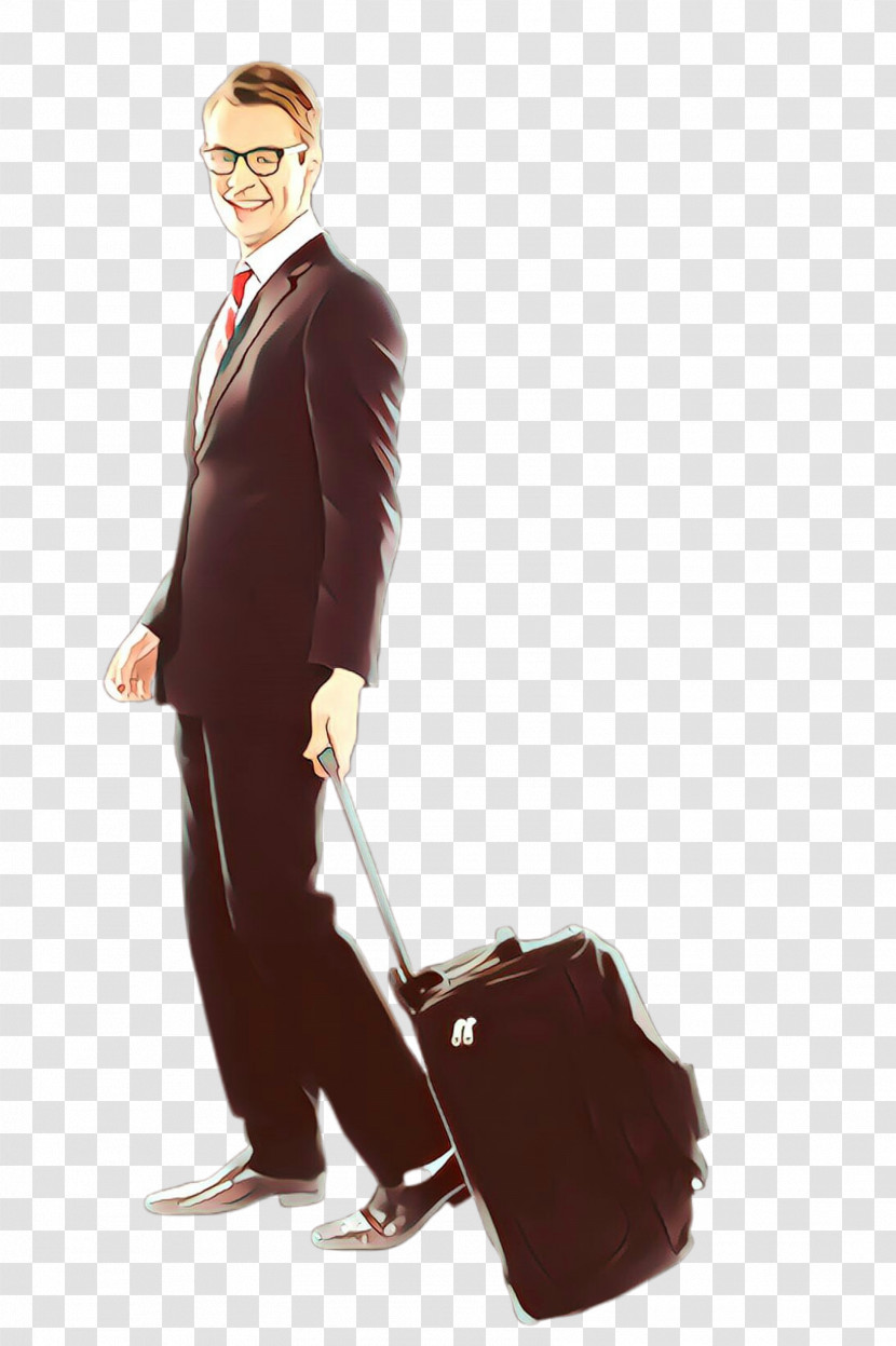 Suitcase Baggage Suit Briefcase Standing Transparent PNG