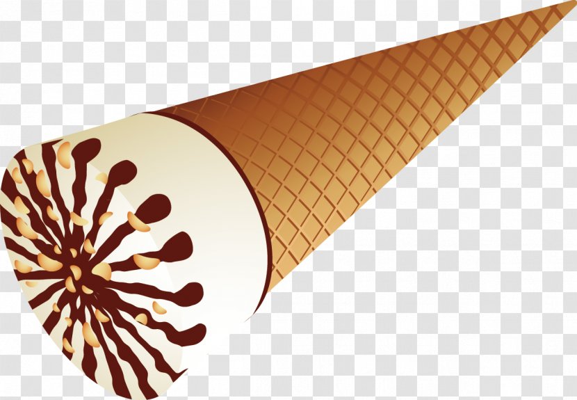 Ice Cream Cone Chocolate Cake - Lossless Compression - Egg Tart Decoration Design Vector Transparent PNG
