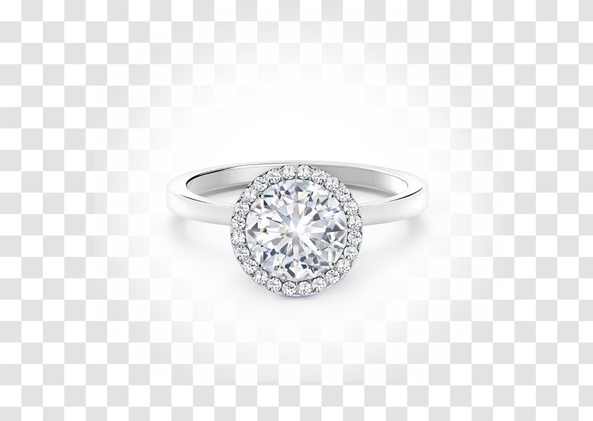 Engagement Ring Diamond De Beers Wedding - Body Jewellery - Halo Transparent PNG