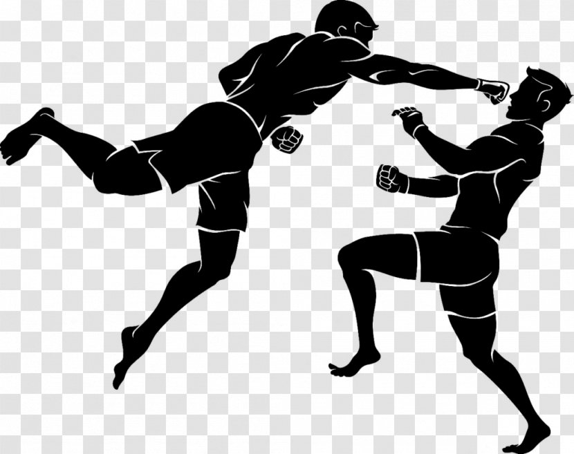 Superman Punch Silhouette Boxing - Royaltyfree - Mixed Martial Arts Transparent PNG