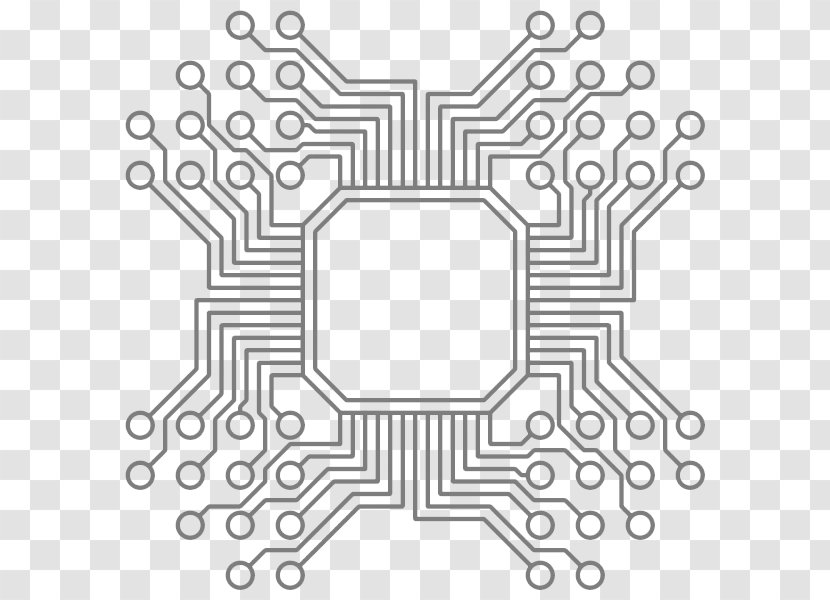 Tattoo Integrated Circuits & Chips Electronic Circuit Black-and-gray Printed Boards - Ink - Chipped Background Transparent PNG