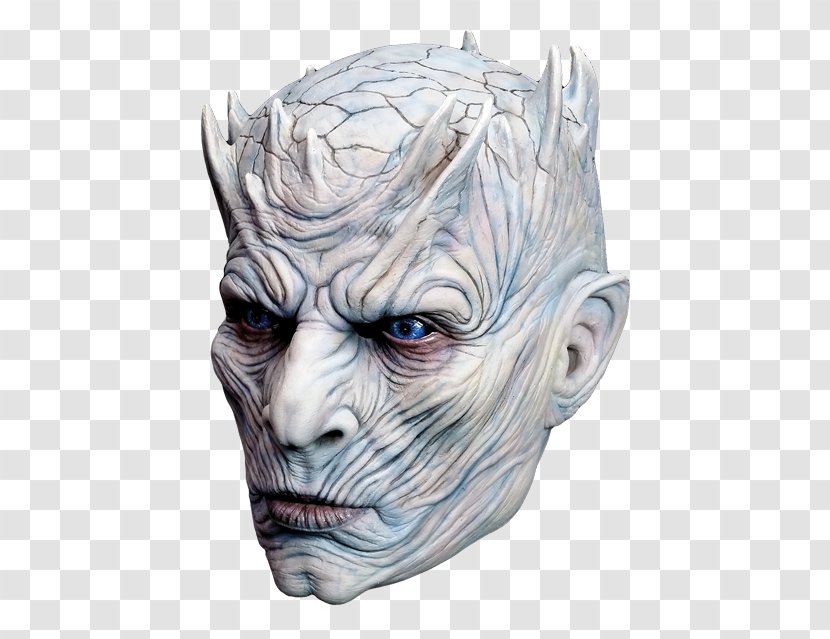 Night King Game Of Thrones Mask White Walker Halloween Costume - Head Transparent PNG