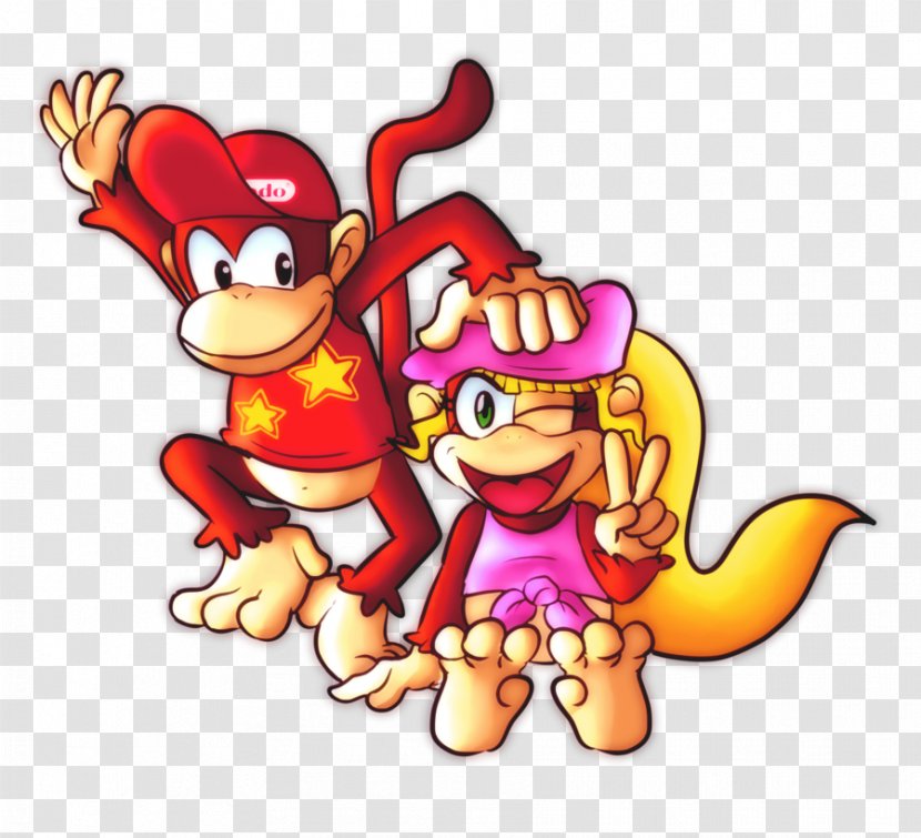 Donkey Kong Country 2: Diddy's Quest 3: Dixie Kong's Double Trouble! Diddy Racing - Watercolor Transparent PNG