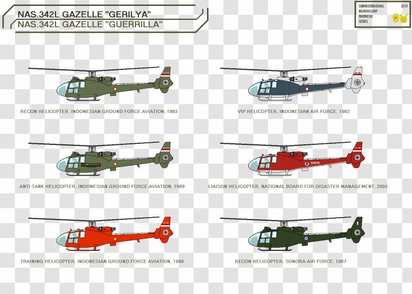 Helicopter Rotor Aircraft Airplane Rotorcraft - Gazelle Transparent PNG