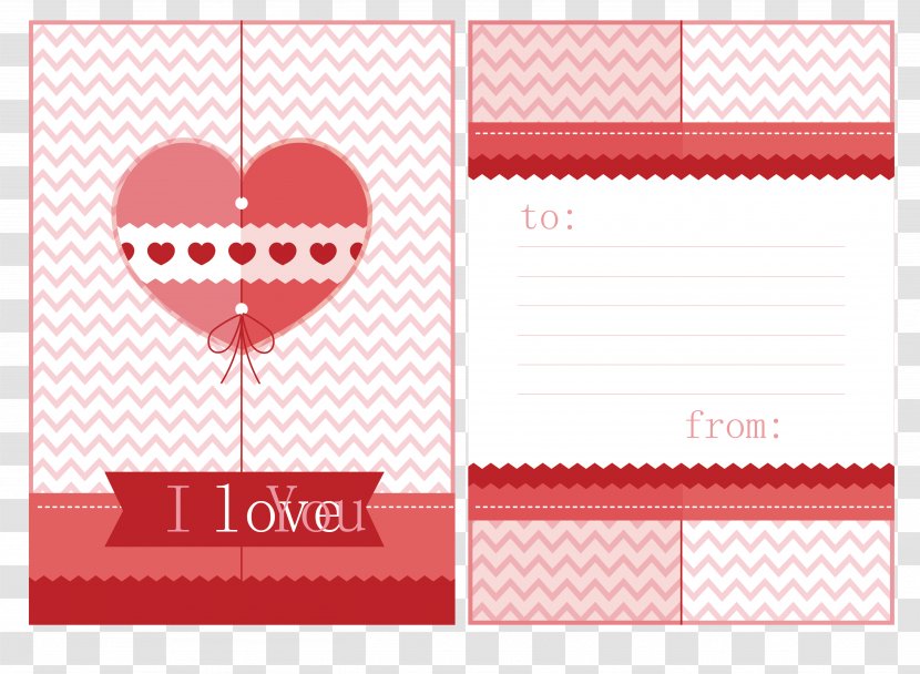 Love Letter Template - Heart - Exquisite Wedding Greeting Card Design Transparent PNG