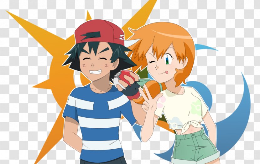Misty Ash Ketchum Brock Pokémon Sun And Moon Pikachu - Flower - Alola Transparent PNG
