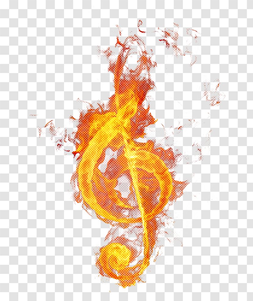 Music Note - Musical Notation - Yellow Orange Transparent PNG