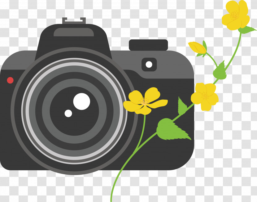 Camera Flower Transparent PNG