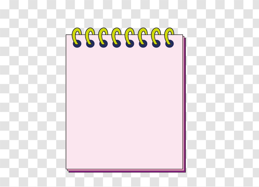 Paper Notebook Pink Clip Art - Area - Vector Transparent PNG