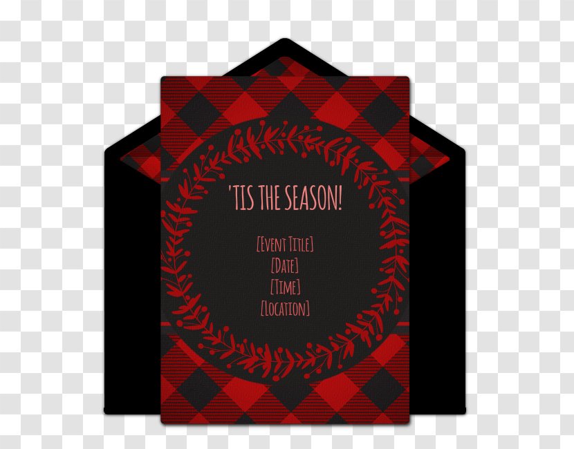 Punchbowl.com Christmas Party Evite Birthday - Flannel - Celebration Invitation Holiday Transparent PNG