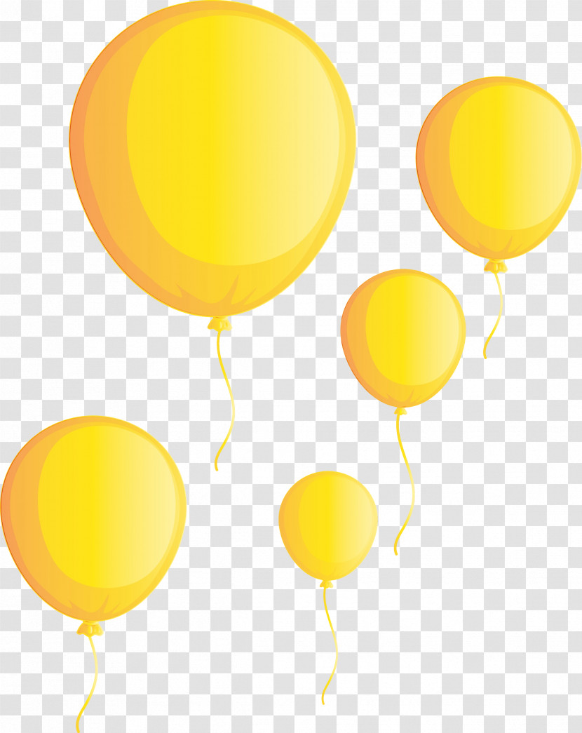 Yellow Balloon Transparent PNG