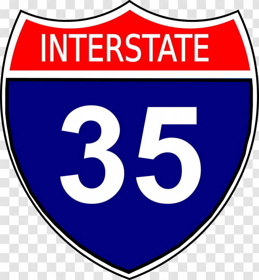 US Interstate Highway System Shield Road Clip Art - Sign - 35 Transparent PNG