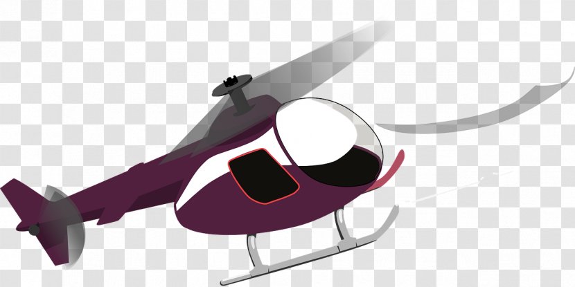 Helicopter Airplane Clip Art - Red Transparent PNG