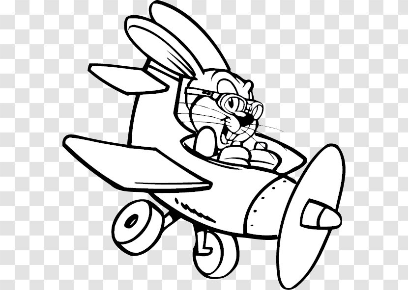 Easter Bunny Airplane Leporids Flight - Tree Transparent PNG