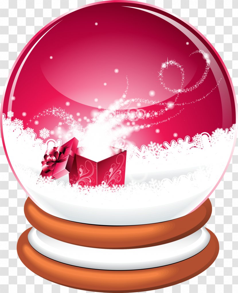 Santa Claus Christmas Snow Globes Illustration - Glass - Red Concise Ball Transparent PNG