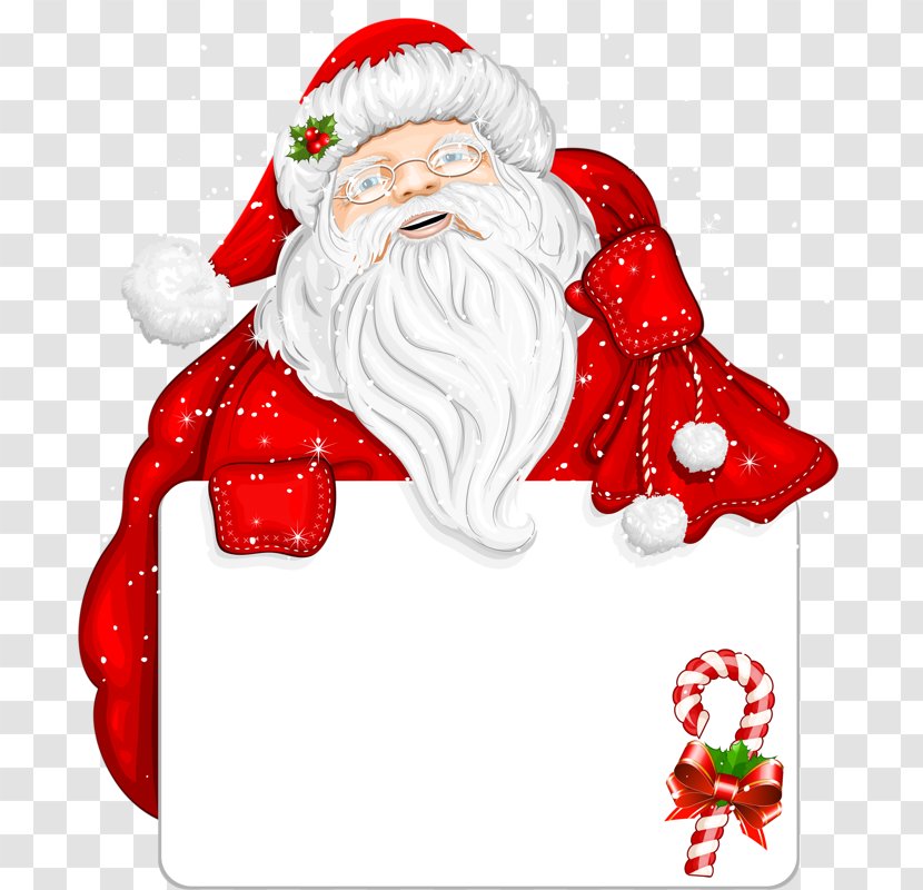 Santa Claus Christmas Picture Frames Paper Transparent PNG