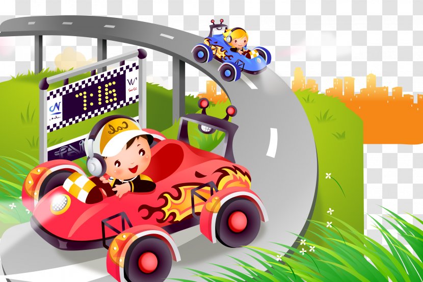 Childrens Games Video Game - Vehicle - Running Sports Car Transparent PNG