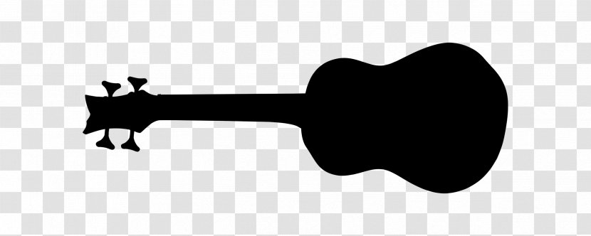 Clip Art Silhouette Megaphone Black M - Acoustic Guitar - Ukulele Transparent PNG