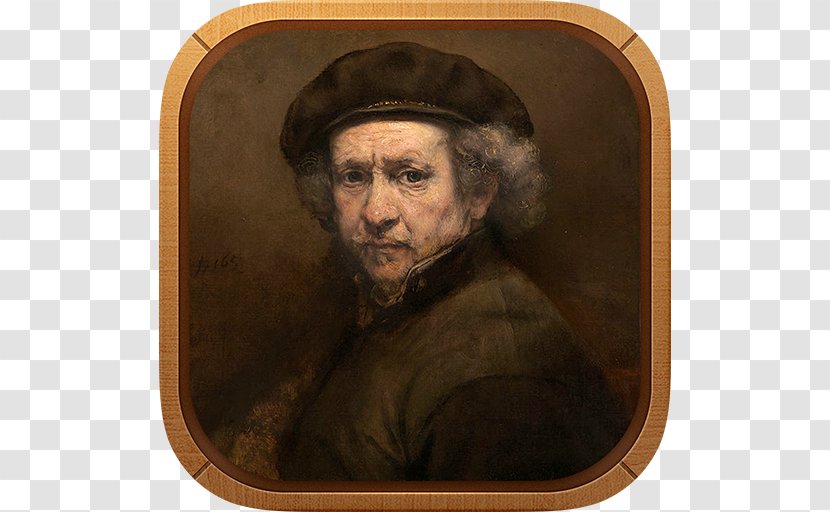 Rembrandt The Night Watch Self-Portrait With Beret And Turned-Up Collar Painting - Facial Hair Transparent PNG