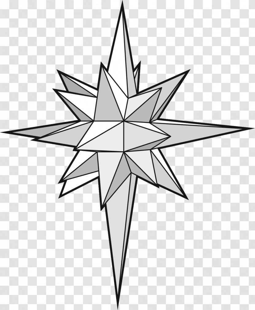 Star Of Bethlehem Drawing Paper - Template Transparent PNG