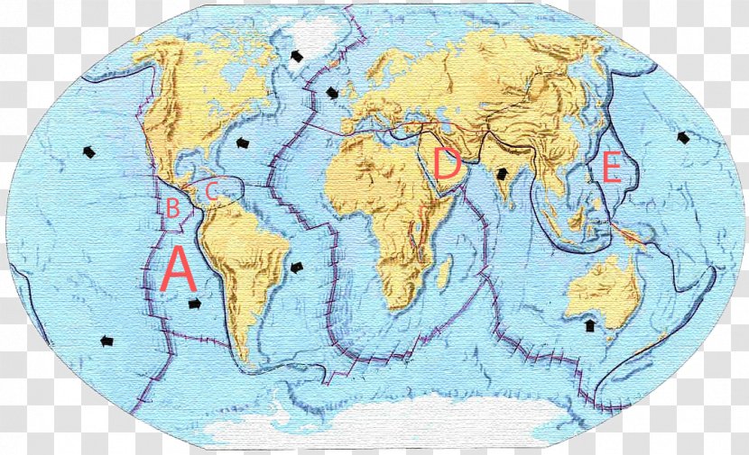 Earth World Plate Tectonics Nazca Map - Rift Transparent PNG