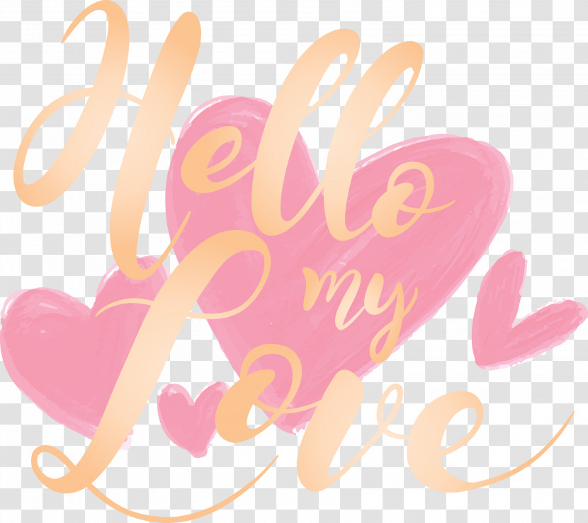 Valentines Day Hello My Love Transparent PNG