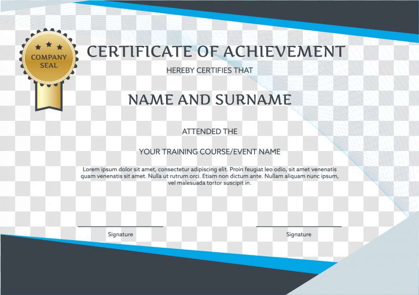 Graduation Ceremony Brand Party - Paper - English Certificate Template Transparent PNG