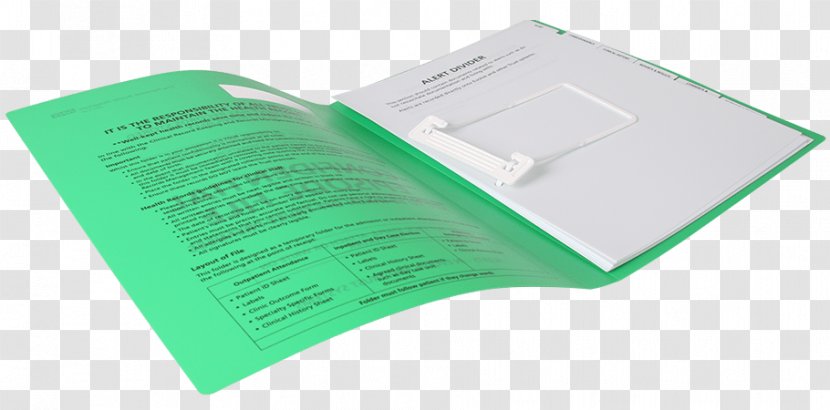 Medical Record Medicine Computer File Filing Patient - Procedure - Green 2 Pocket Folders Transparent PNG